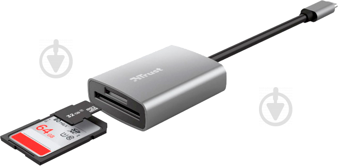 Кардрідер Trust Aluminium USB-C Card Reader USB-C (24136) - фото 3