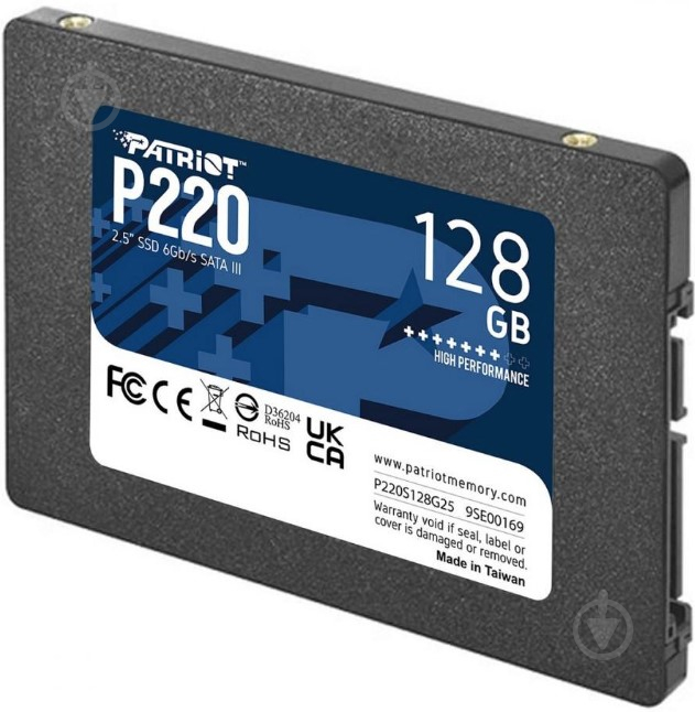 SSD-накопитель Patriot P220 128GB 2,5" SATA III TLC (P220S128G25) - фото 2