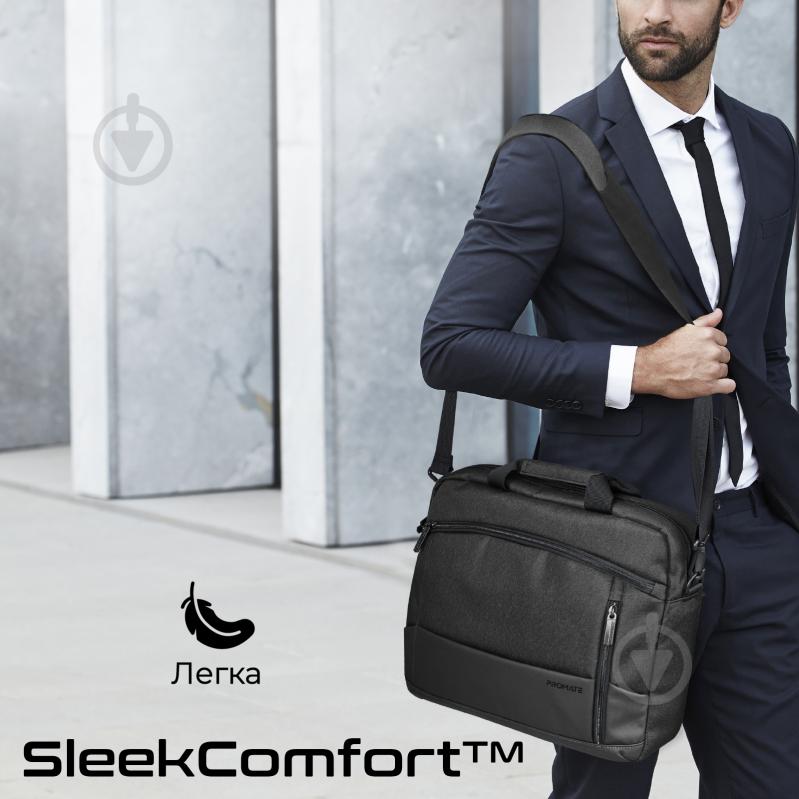 Сумка для ноутбука Promate 15.6" black (satchel-mb.black) Satchel-MB - фото 4