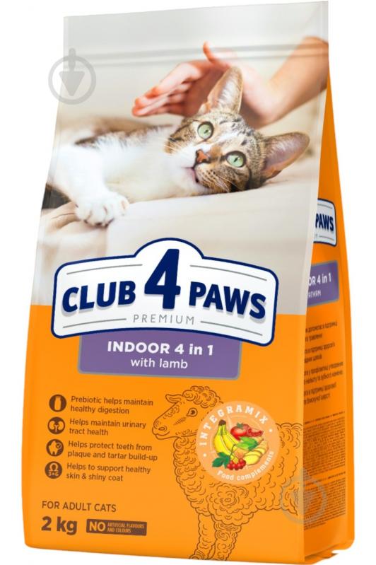 Корм сухой для котов Club 4 Paws с ягненком 2 кг - фото 1