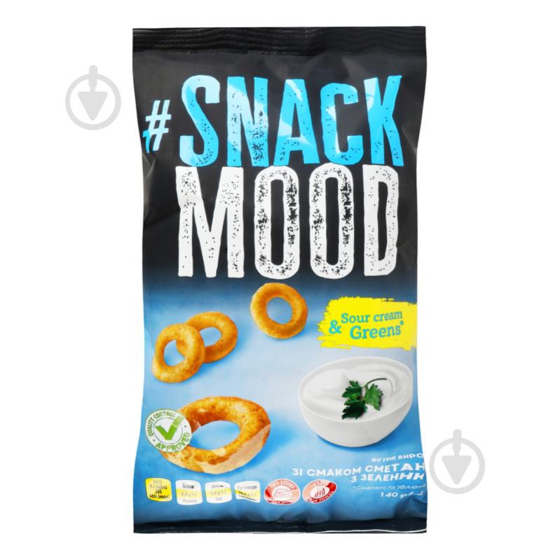 Снеки SNACK MOOD пшенично-картофельные со вкусом сметаны с зеленью 140 г - фото 1