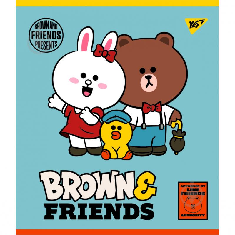 Зошит шкільний А5 12 лінійка Line Friends YES - фото 2