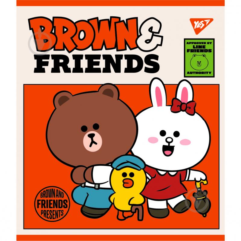 Зошит шкільний А5 12 лінійка Line Friends YES - фото 3