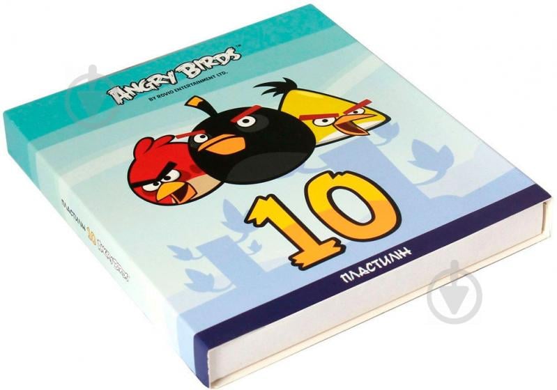 Пластилин 10 цветов 200 г AB03602 Angry Birds - фото 1