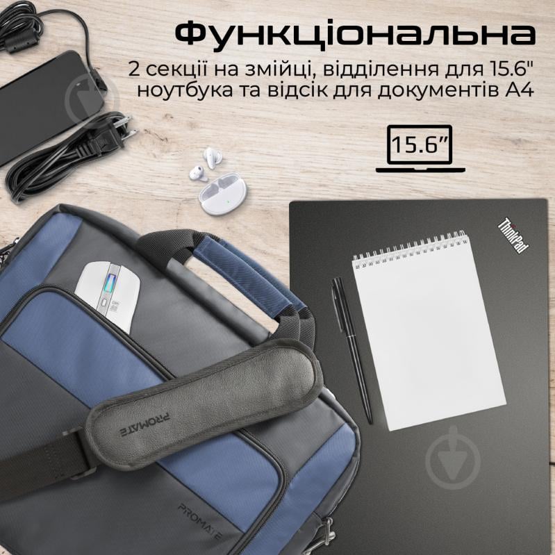 Сумка для ноутбука Promate 15.6" black (limber-mb.black) Limber-MB - фото 2