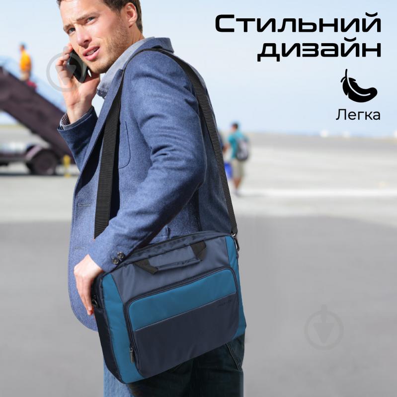 Сумка для ноутбука Promate 15.6" blue (limber-mb.blue) Limber-MB - фото 4