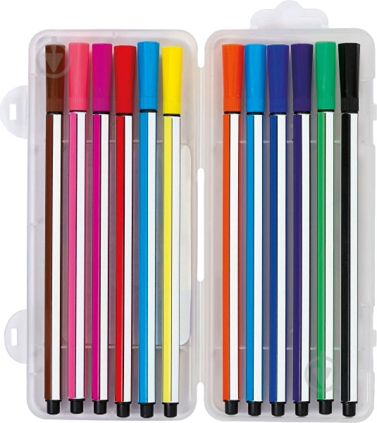 Фломастеры шестигранные 12 шт. Astra - фото 2