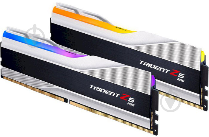 Оперативна пам'ять G.Skill DDR5 SDRAM 32 GB (2x16GB) 7600 MHz (F5-7600J3646G16GX2-TZ5RS) Trident Z5 RGB Silver - фото 1