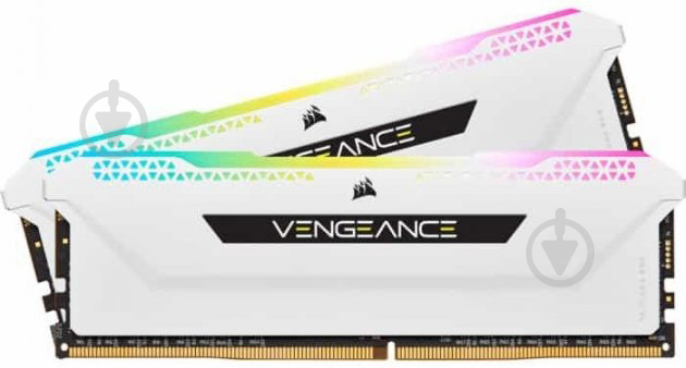 Оперативная память Corsair DDR4 SDRAM 32 GB (2x16GB) 3200 MHz (CMH32GX4M2E3200C16W) Vengeance RGB Pro SL White - фото 1