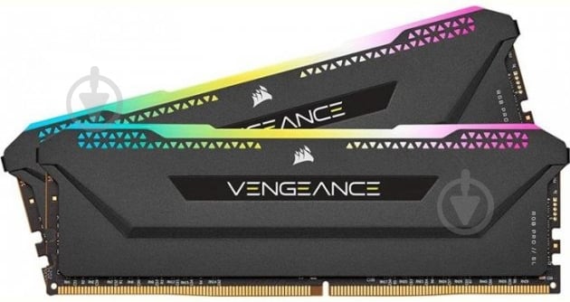 Оперативна пам'ять Corsair DDR4 SDRAM 32 GB (2x16GB) 3200 MHz (CMH32GX4M2E3200C16) Vengeance RGB Pro SL Black - фото 2