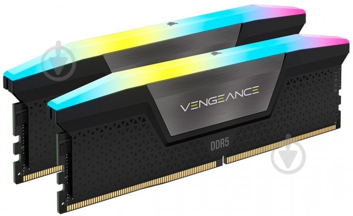 Оперативная память Corsair DDR5 SDRAM 32 GB (2x16GB) 5600 MHz (CMH32GX5M2B5600C36K) Vengeance RGB Black - фото 1