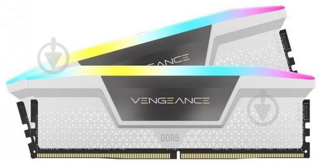 Оперативная память Corsair DDR5 SDRAM 32 GB (2x16GB) 5600 MHz (CMH32GX5M2B5600C36WK) Vengeance RGB White - фото 1