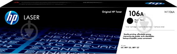 Картридж HP Laser 106A (W1106A) black - фото 1