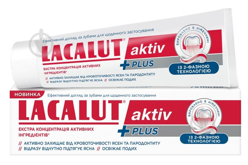 Зубна паста Lacalut AKTIV PLUS 75 мл - фото 1