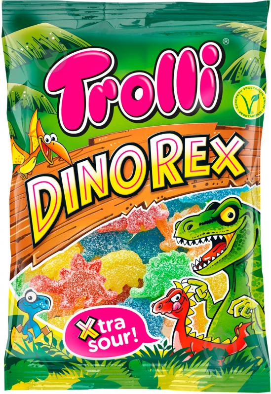 Конфеты жевательные Trolli ДИНОРЕКС 200 г (желейные) (4000512364764) - фото 1