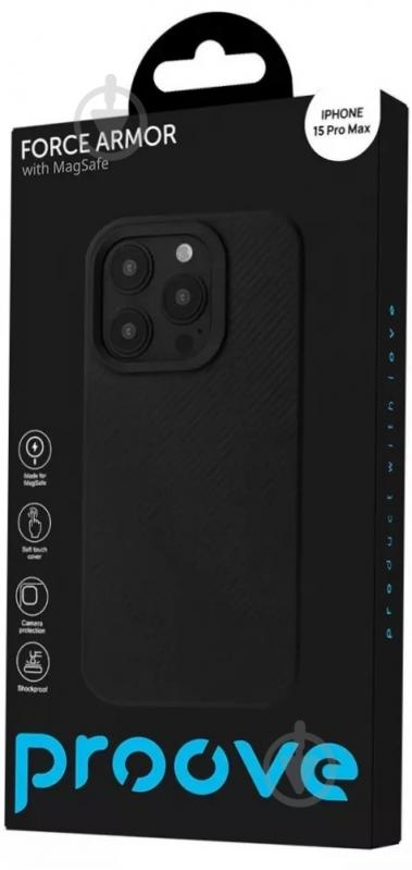 Чехол Proove Force Armor Case with Magnetic Ring для Apple iPhone 15 Pro Max black (PCFAIP15PM02) - фото 7