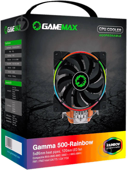 Процессорный кулер GameMax GAMMA 500 Rainbow - фото 8