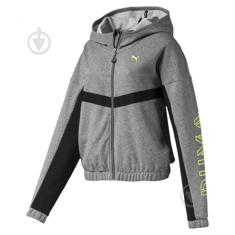 Джемпер Puma HIT Feel It Sweat Jacket 51832307 р. M серый - фото 1
