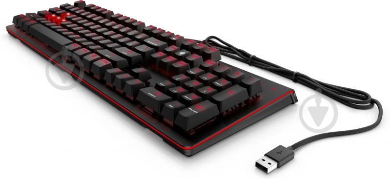 Клавиатура игровая HP OMEN Encoder USB CHERRY MX Brown (6YW75AA) black - фото 2