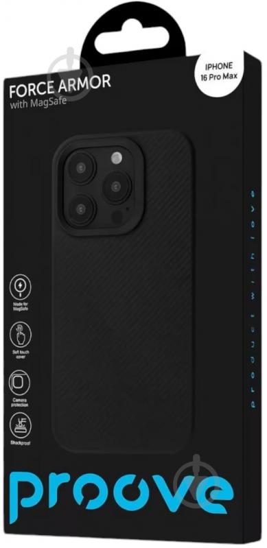 Чехол Proove Force Armor Case with Magnetic Ring для Apple iPhone 16 Pro Max black (PCFAIP16PM02) - фото 3
