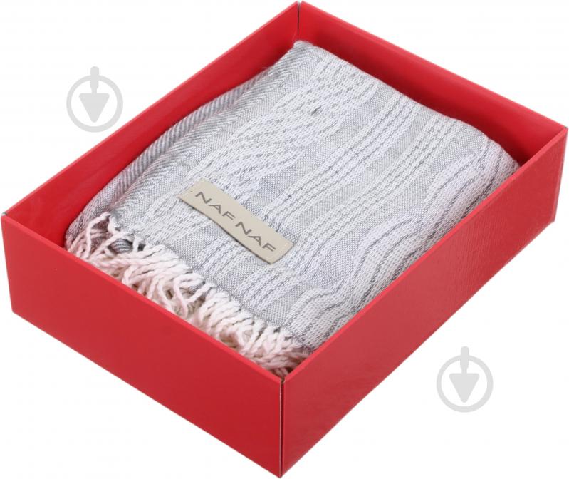 Плед Fontaine grey 130x170 см біло-сірий Naf Naf - фото 4 Плед Fontaine grey 130x170 см біло-сірий Naf Naf - фото 4