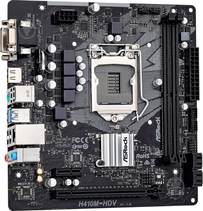 Материнська плата ASRock H410M-HDV R2.0 (Socket 1200, Intel H410, mirco ATX) - фото 3