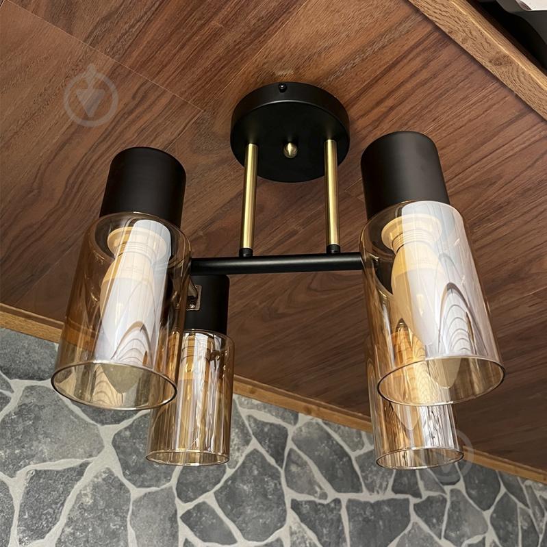 Люстра потолочная Blitz 4x40 Вт E14 черный 8220-44 - фото 2