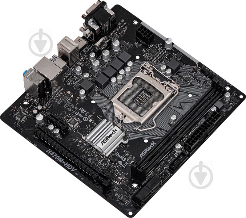 Материнская плата ASRock H470M-HDV (Socket 1200, Intel H470, mirco ATX) - фото 3