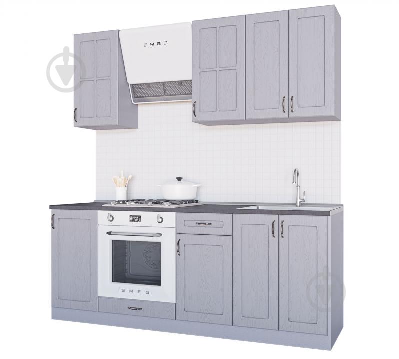 Кухня Модена (ІМ3) серый МДФ 2 м - фото 1