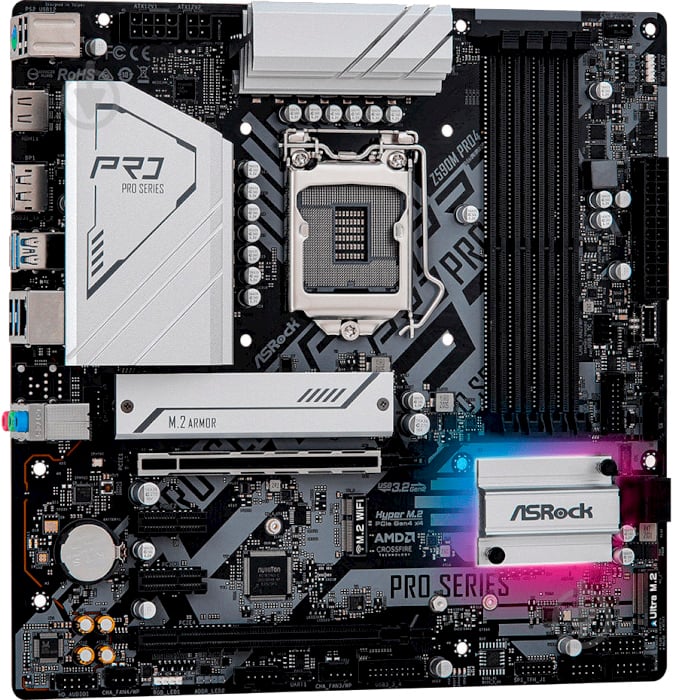 Материнська плата ASRock Z590M Pro4 (Socket 1200, Intel Z590, mirco ATX) - фото 2