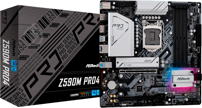 Материнська плата ASRock Z590M Pro4 (Socket 1200, Intel Z590, mirco ATX) - фото 4