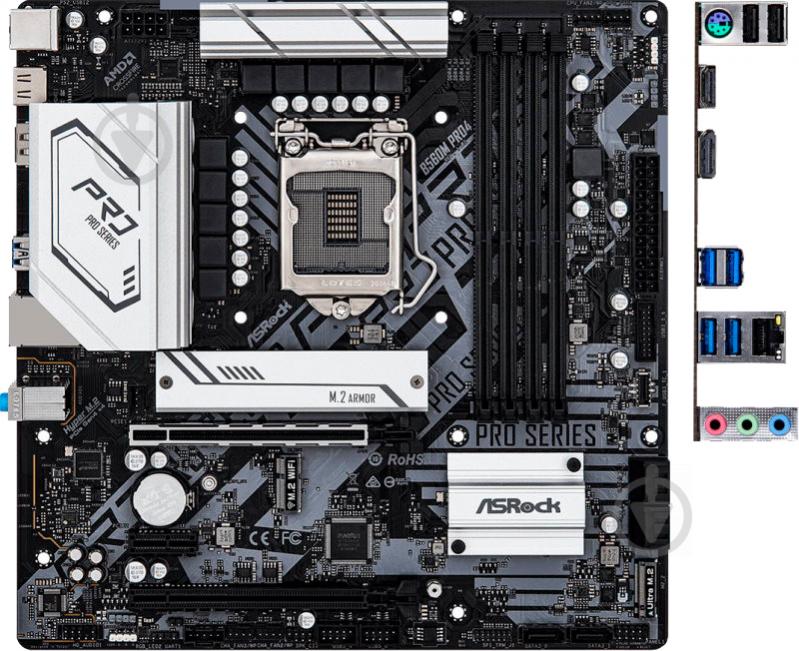 Материнська плата ASRock B560M Pro4 (Socket 1200, mirco ATX) - фото 1