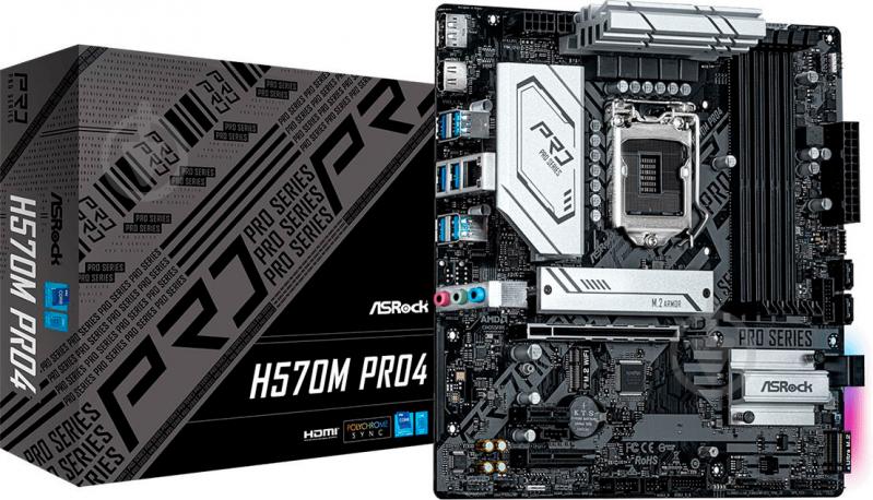 Материнська плата ASRock H570M Pro4 (Socket 1200, mirco ATX) - фото 5