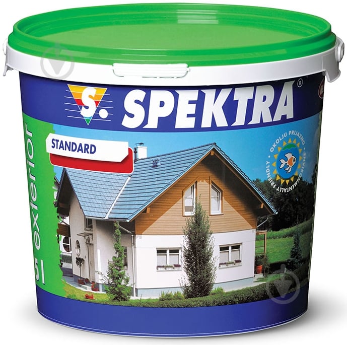 Фарба фасадна акрилова водоемульсійна SPEKTRA Standard білий 10 л 14 кг - фото 2