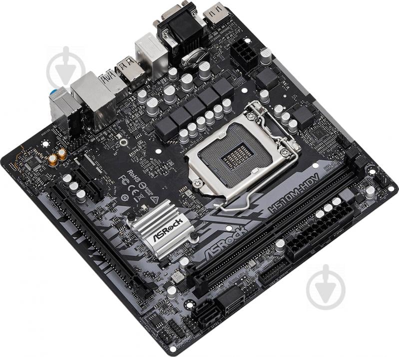 Материнская плата ASRock H510M-HDV (Socket 1200, Intel H510, mirco ATX) - фото 3