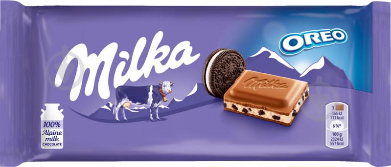 Молочний шоколад Milka With Oreo Cookies 100 г - фото 1