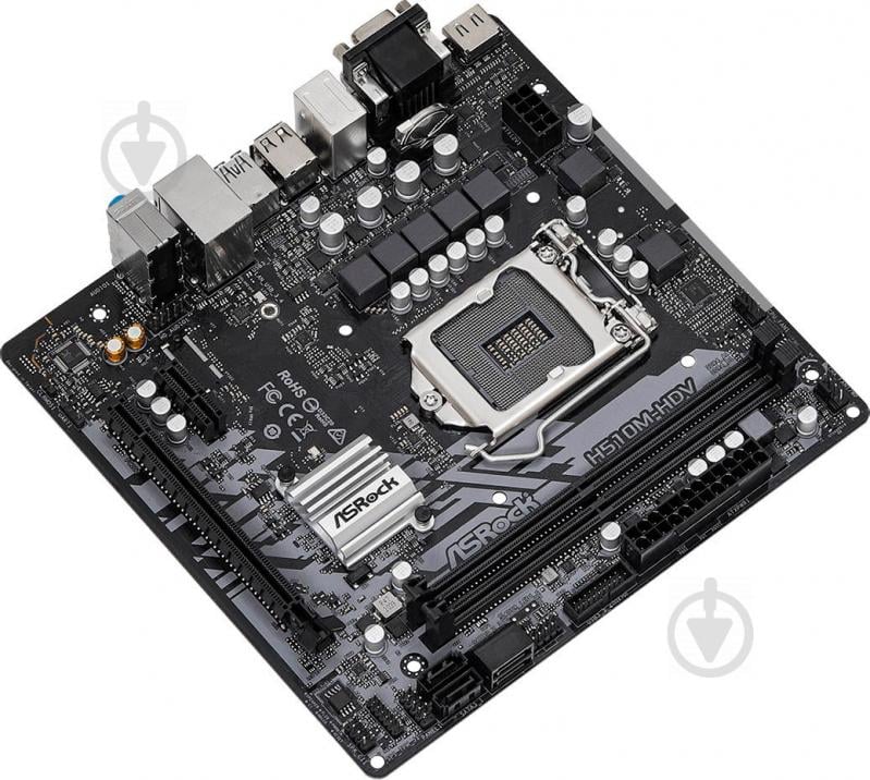 Материнська плата ASRock H510M-HVS (Socket 1200, Intel H510, mirco ATX) - фото 2