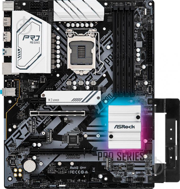 Материнская плата ASRock Z590 Pro4 (Socket 1200, Intel Z590, ATX) - фото 2