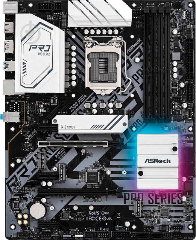 Материнская плата ASRock Z590 Pro4 (Socket 1200, Intel Z590, ATX) - фото 6