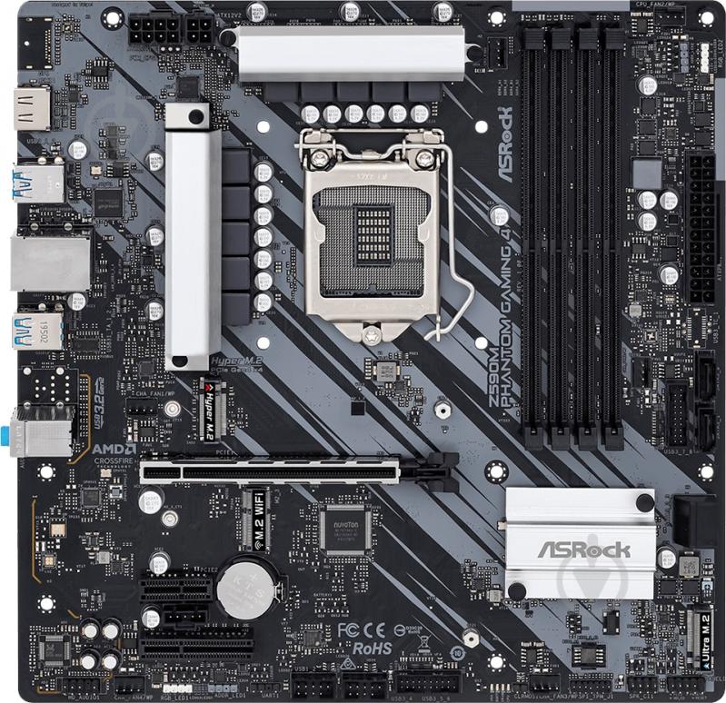 Материнська плата ASRock Z590M Phantom Gaming 4 (Socket 1200, Intel Z590, mirco ATX) - фото 2