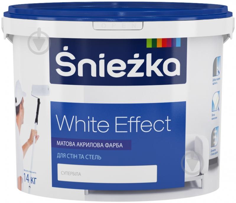 Фарба латексна водоемульсійна Sniezka White Effect мат білий 10 л 14 кг - фото 1