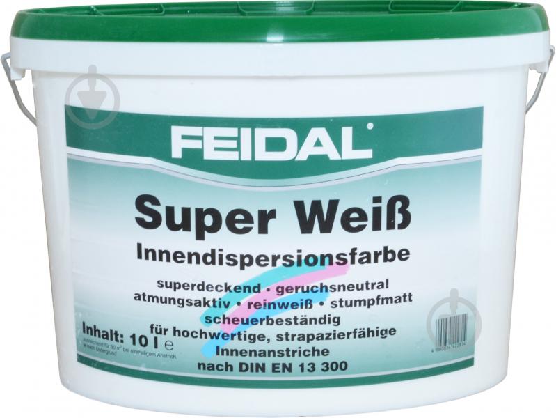 Краска Feidal Super Weiss LF белый 10 л - фото 1