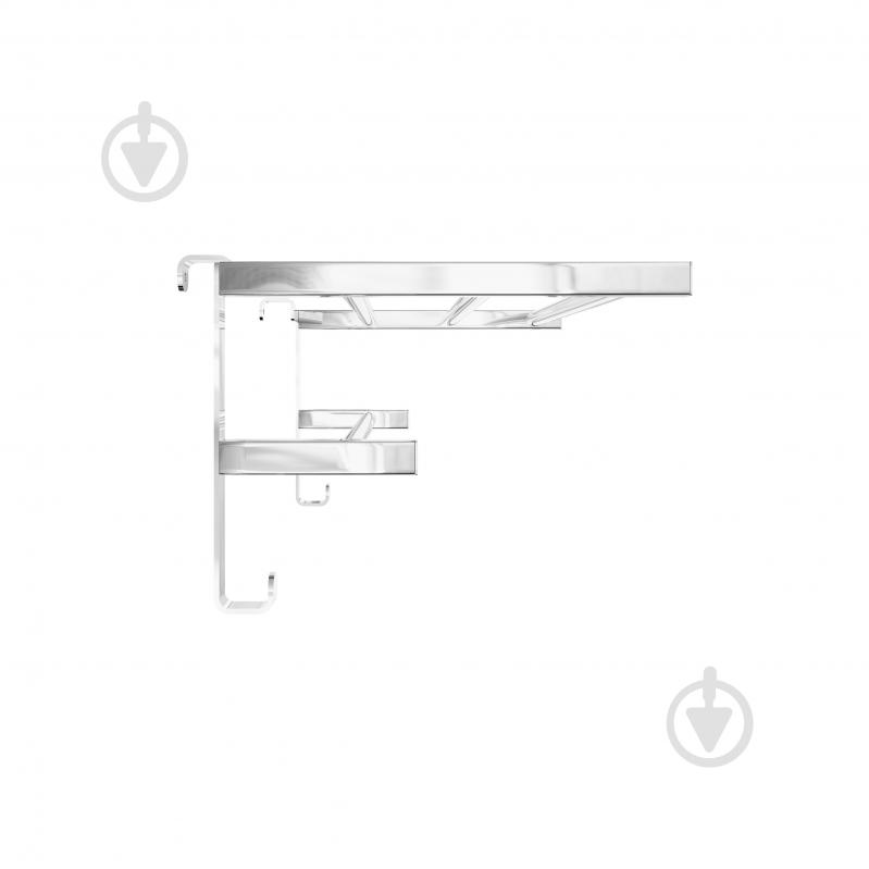 Полка навесная Mario INOX 520х284 (круглая) - фото 3