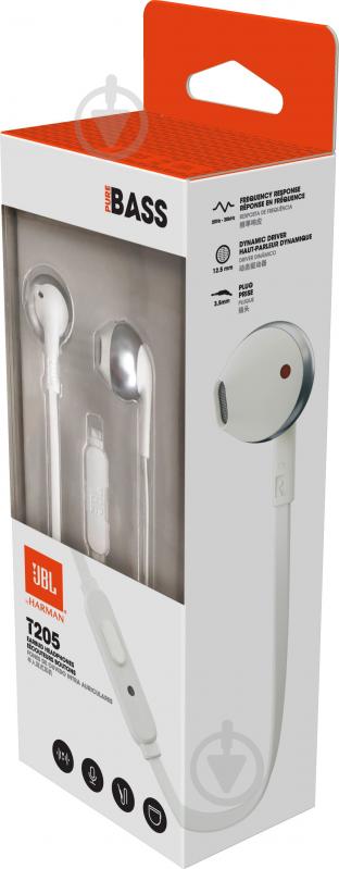 Гарнитура JBL T205 chrome (JBLT205CRM) - фото 7