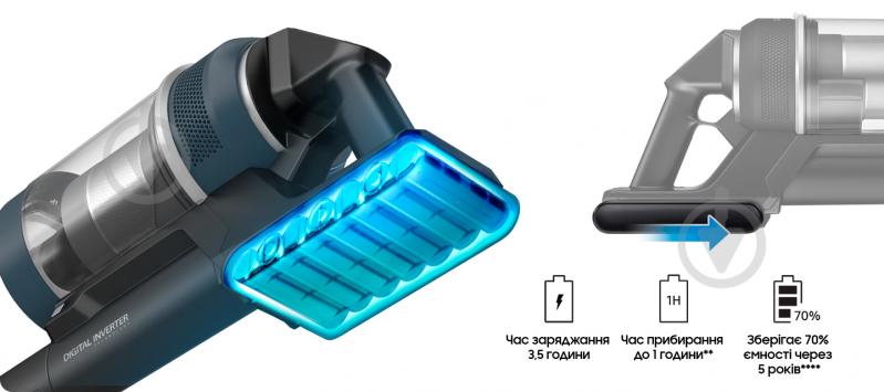 Пылесос аккумуляторный Samsung BESPOKE Jet One VS20A95973B/EV - фото 8