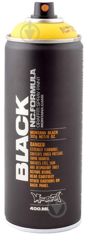 Фарба аерозольна Montana BLACK P 1000 power жовтий мат 400 мл - фото 1