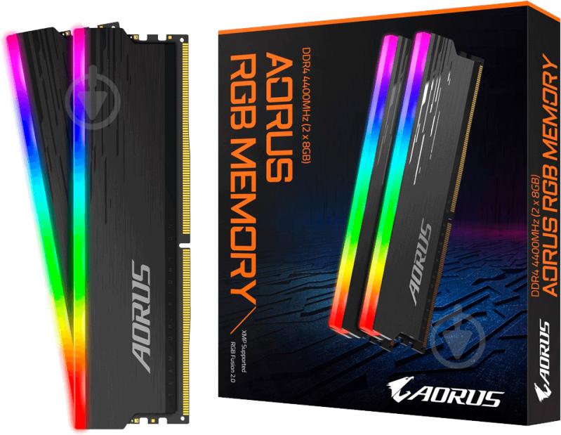 Оперативная память Gigabyte DDR4 SDRAM 16 GB (2x8GB) 4400 MHz (GP-ARS16G44) AORUS RGB - фото 1