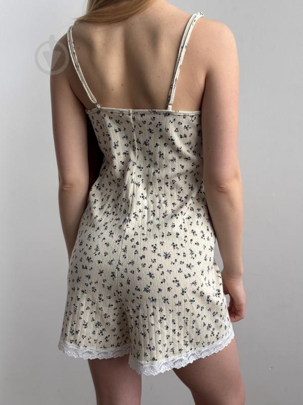 Комбінезон MISO з мереживом р. S молочний із синім (15054) - фото 2 Комбінезон MISO з мереживом р. S молочний із синім (15054) - фото 2