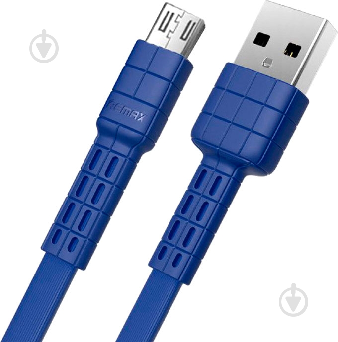 Кабель USB – microUSB 1 м синий (RC-116M-BLUE) Armor Series MicroUSB Data/Charge - фото 1