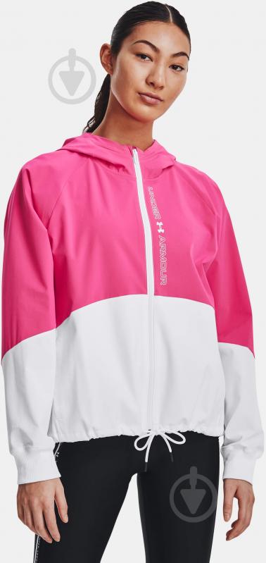 Вітрівка жіноча Under Armour Woven FZ Jacket 1369889-695 р.S/M рожева - фото 1